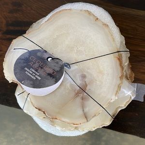 West Elm Clouded Agate Crystal Coasters